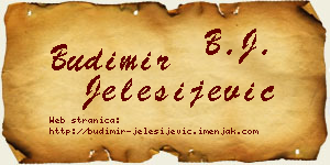 Budimir Jelesijević vizit kartica